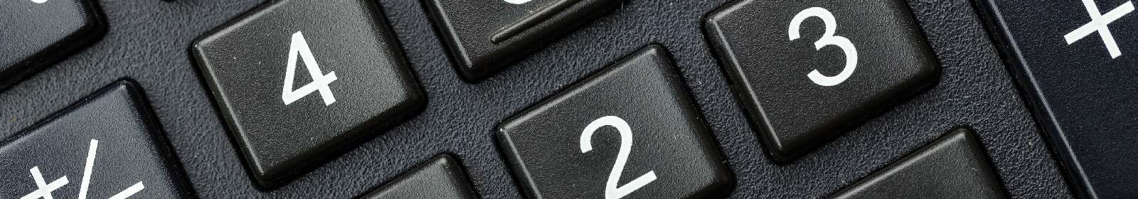 black calculator buttons