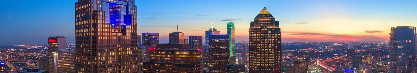 evening city skyline